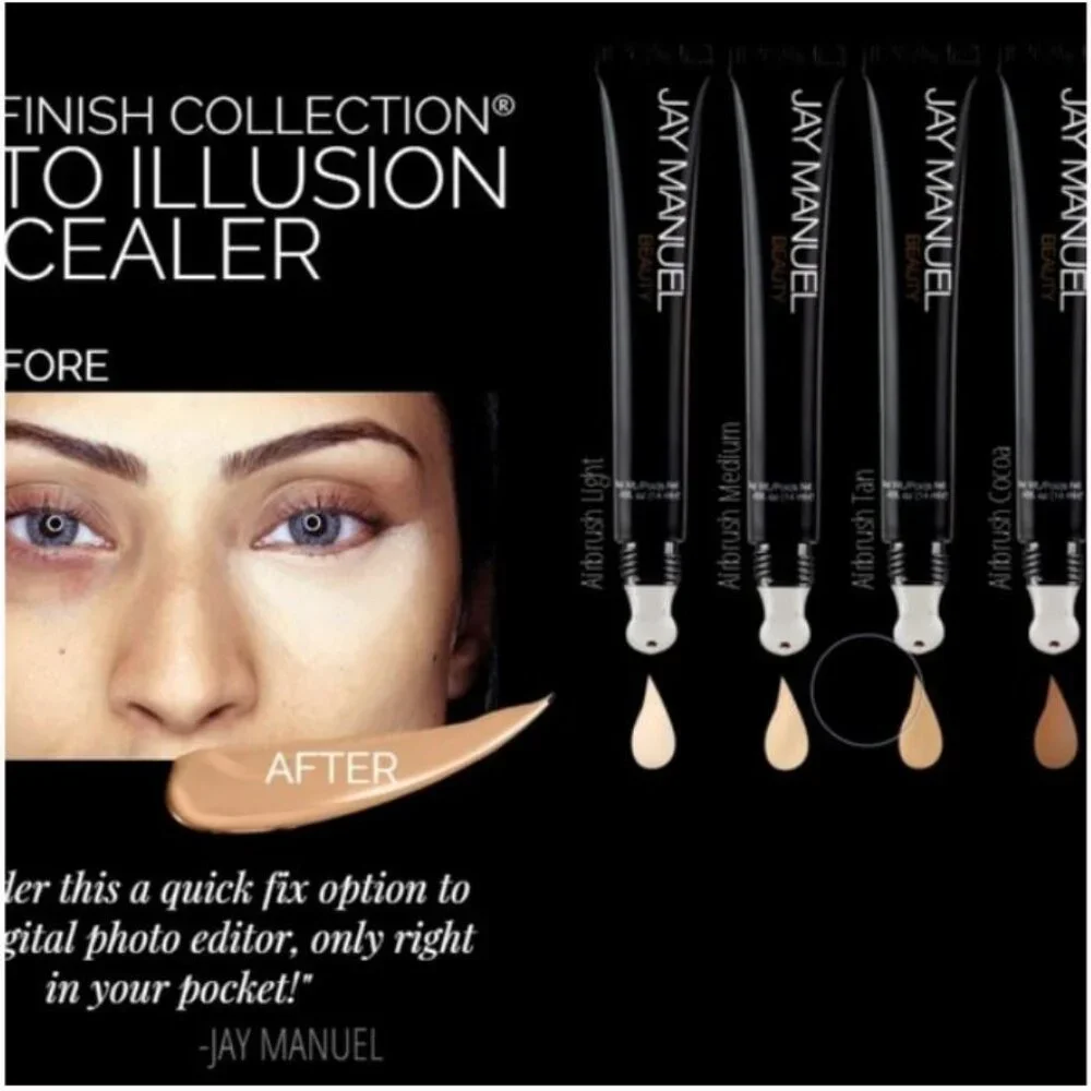 2‎ Pack Jay Manuel Photo Illusion Concealer-Airbrush Light Undereye Spot Cover
